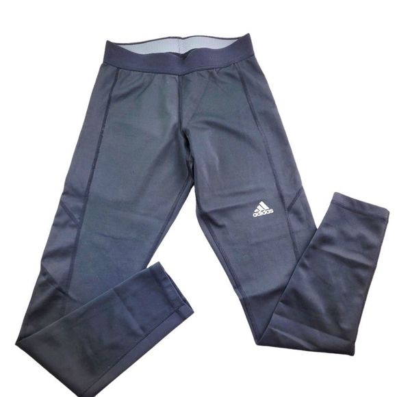 Adidas Black Crop Medium Compression Leggings Size Small - Picture 1 of 9